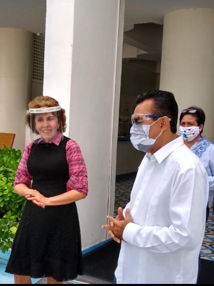 Supervisan Mercedes Calvo y Noé Peralta medidas sanitarias en zona hotelera de Acapulco