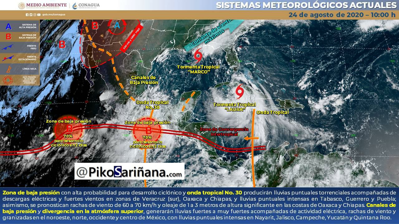 Advierte Protección Civil por lluvias y posible ciclón