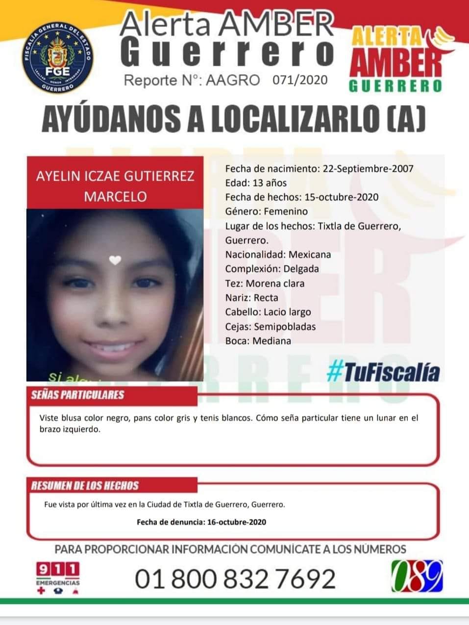 Hay un detenido por asesinato de la niña Ayelin, revela alcaldesa de Tixtla
