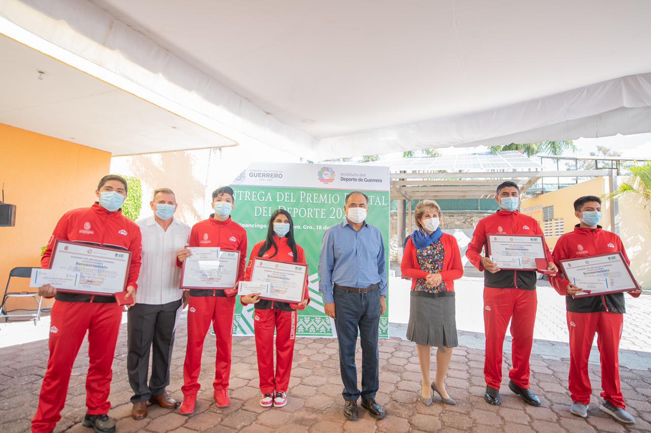 Reconoce Astudillo a cinco ganadores del Premio Estatal del Deporte 2020
