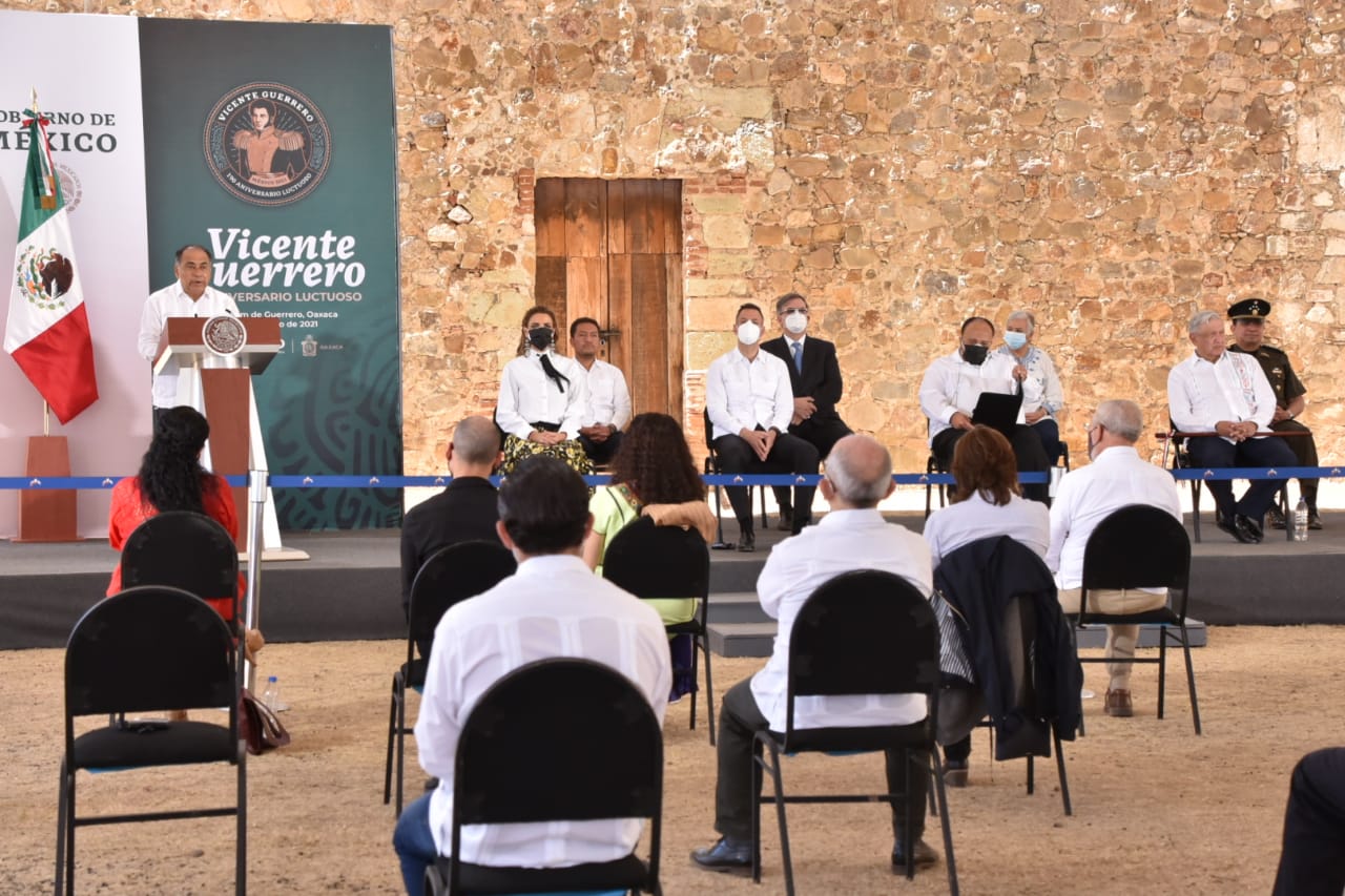 Reivindicar el nombre de Vicente Guerrero plantea Astudillo al presidente López Obrador