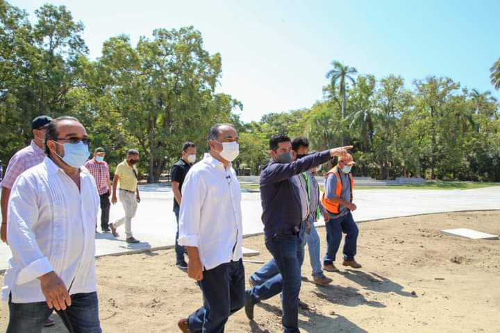 Supervisa Astudillo avances en remodelación del Parque Papagayo
