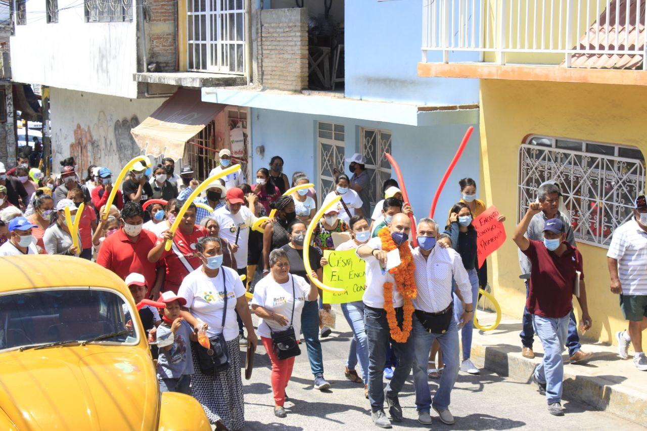 La energía y cariño de la gente son mi motor para ganar la elección: César Armenta