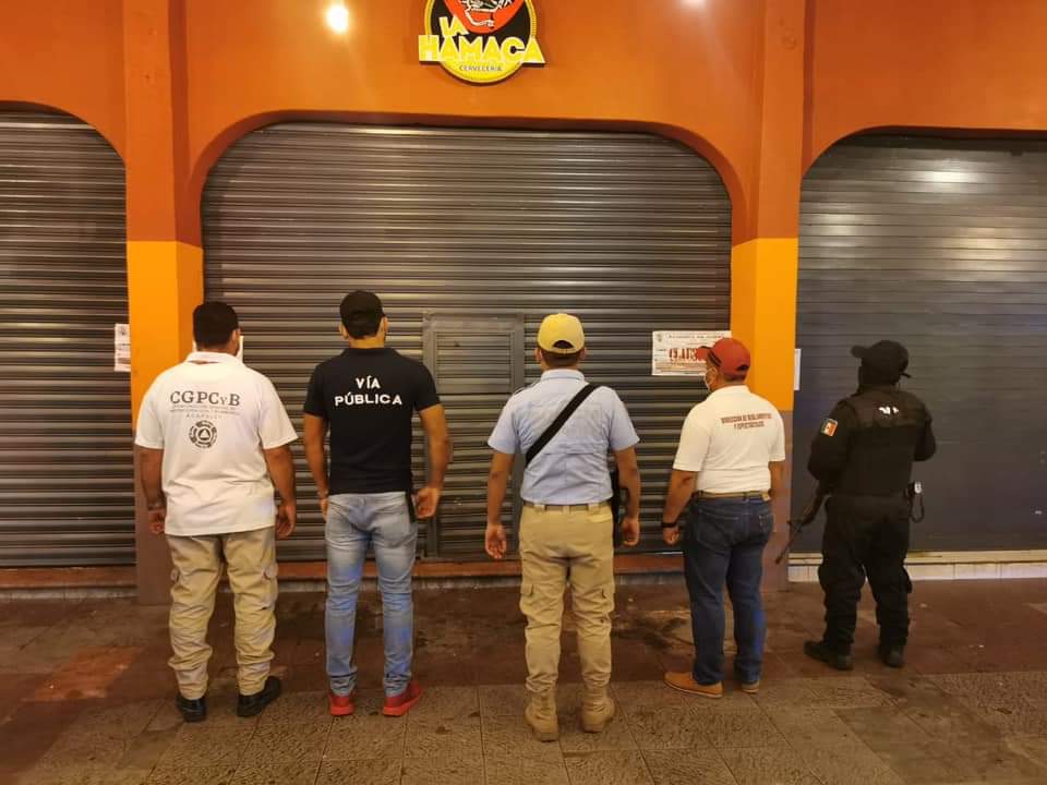Acapulco: Clausuran otros 6 establecimientos el fin de semana