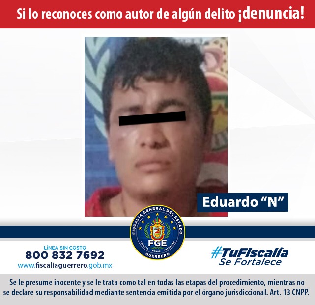 Fiscalía de Guerrero logra sentencia de 33 años contra secuestrador en Pilcaya