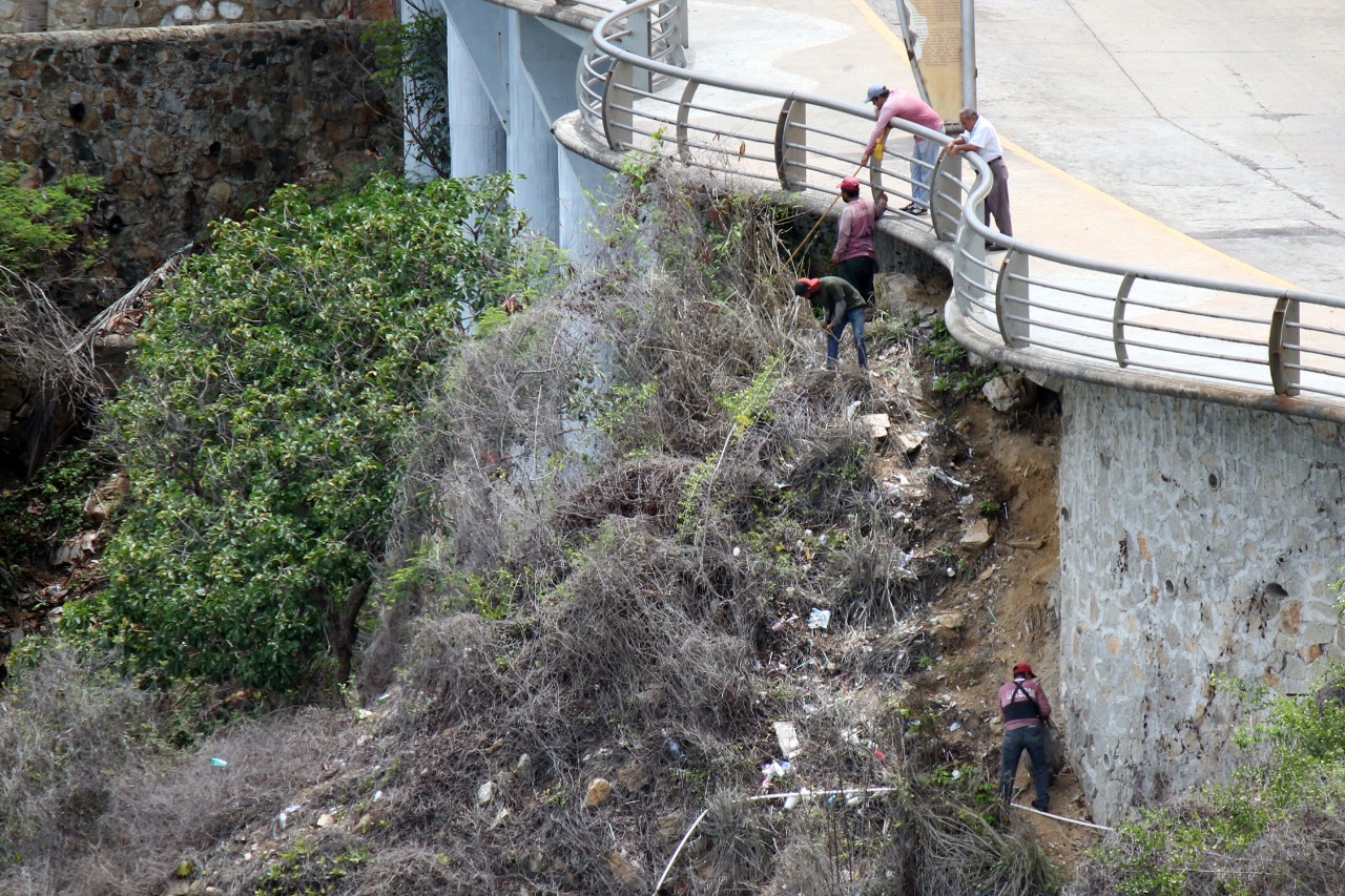 Limpian acantilados de La Quebrada y sacan… ¡media tonelada de basura!