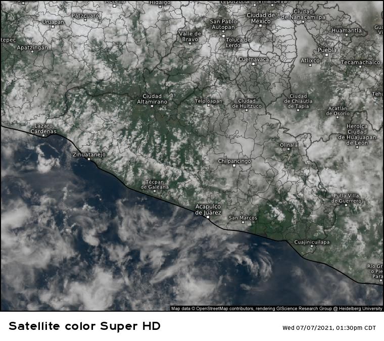 Continuarán lluvias en gran parte de Guerrero, alerta PC