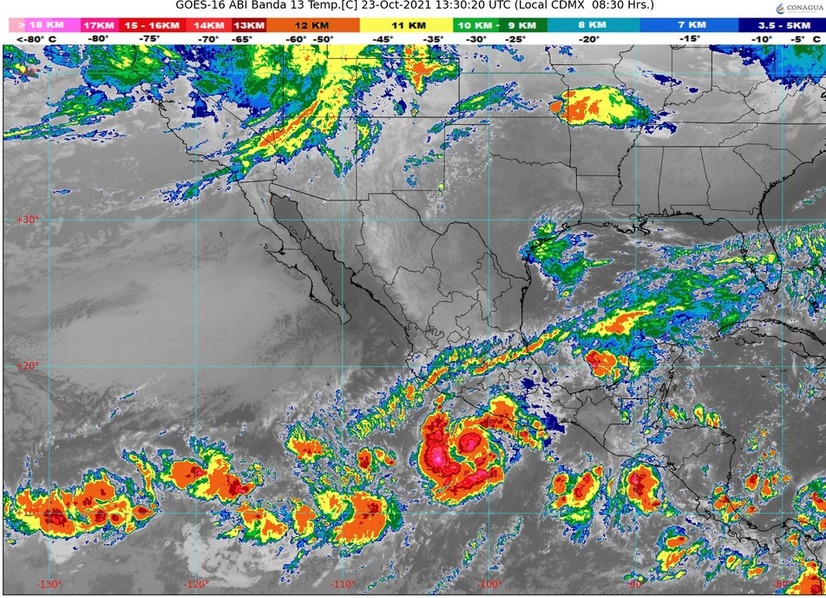 Evoluciona «Rick» a huracán categoría 1 y se localiza al sur de Guerrero