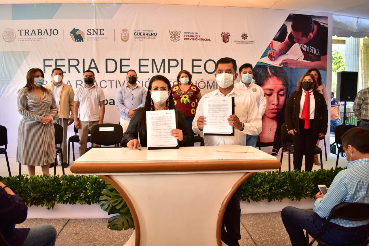 Ayuntamiento de Chilpancingo y Secretaría del Trabajo del Estado firman convenio para reactivar el empleo