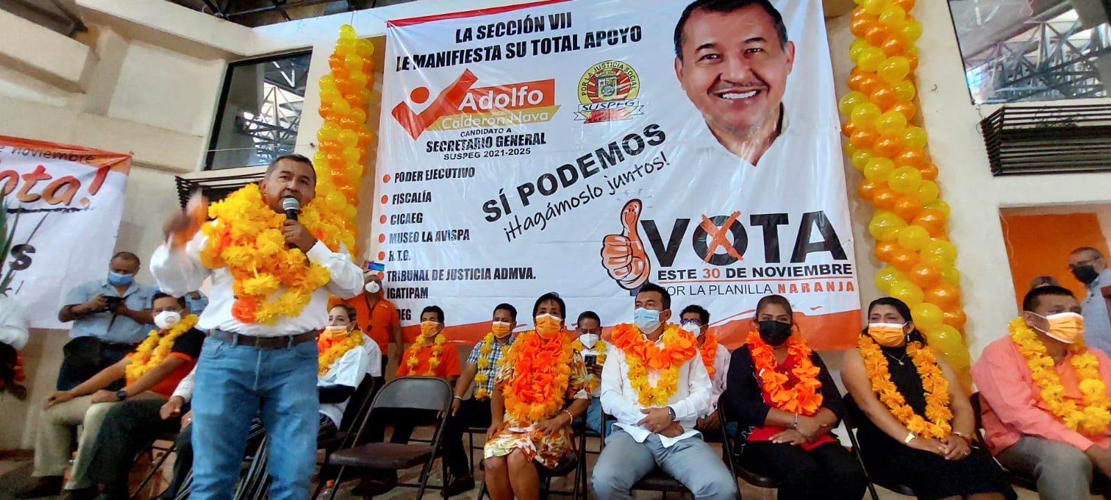 Suma Adolfo Calderón más apoyos para liderar al SUSPEG