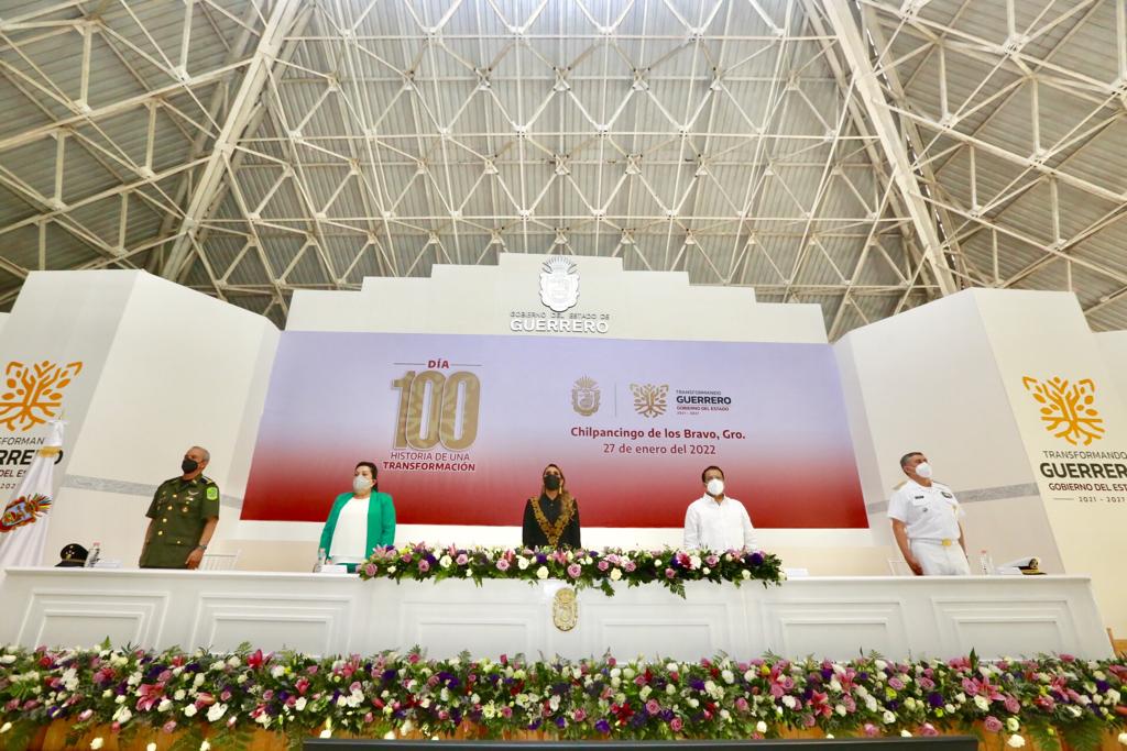 Rinde Evelyn Salgado informe por los primeros 100 Días de Gobierno