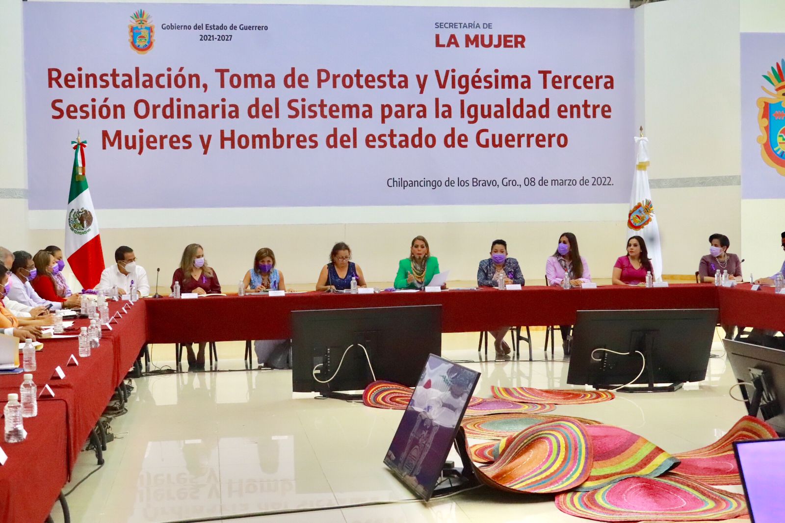 Reinstala Evelyn Salgado y toma protesta a integrantes del Sistema para la Igualdad entre Mujeres y Hombres en Guerrero