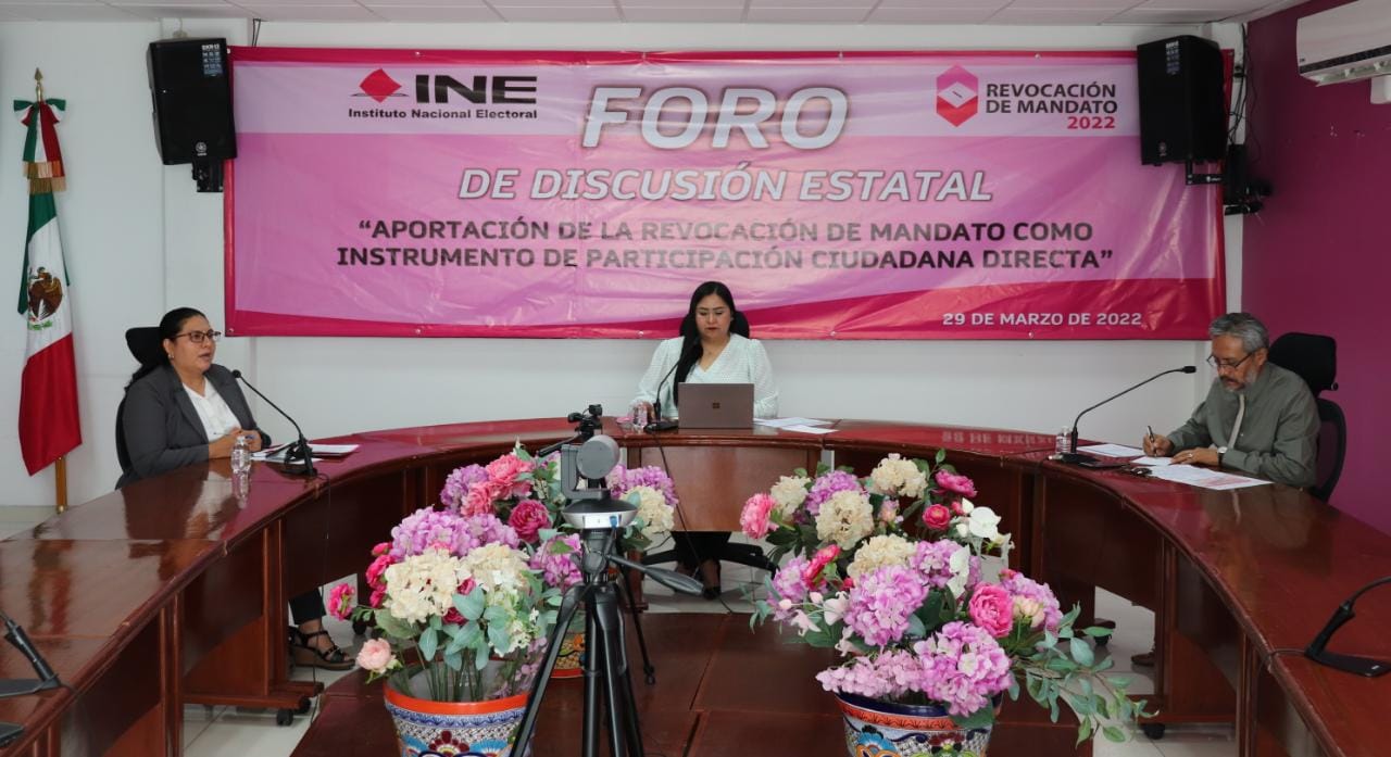 Organizan INE Guerrero y el IEPCGro foro sobre Revocación de Mandato