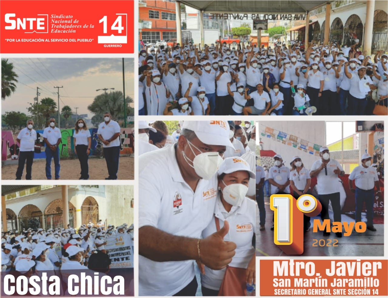 En el Día del Trabajo, moviliza Sección 14 del SNTE a miles de trabajadores de la educación en Guerrero