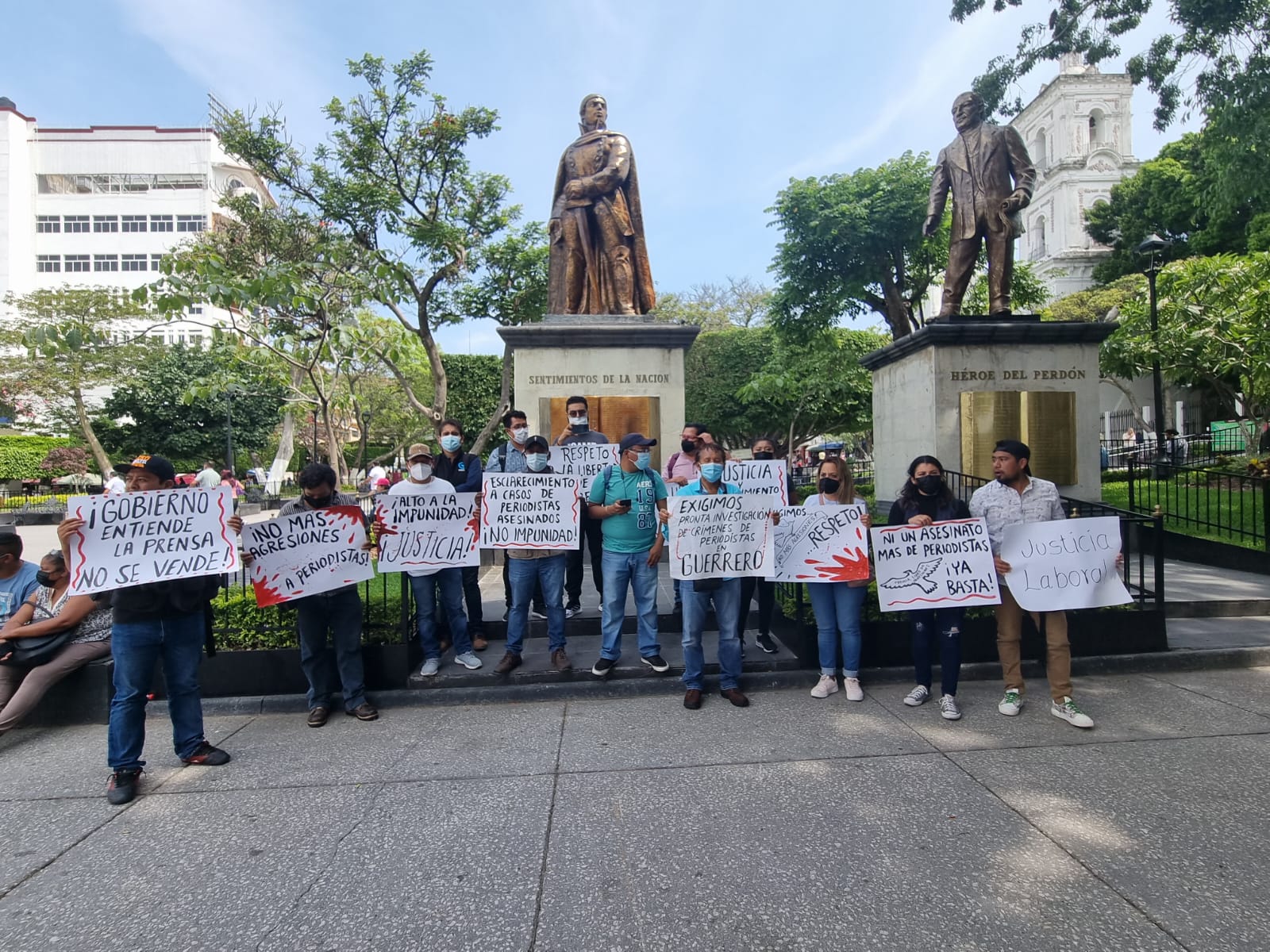 Protestan reporteros en Chilpancingo