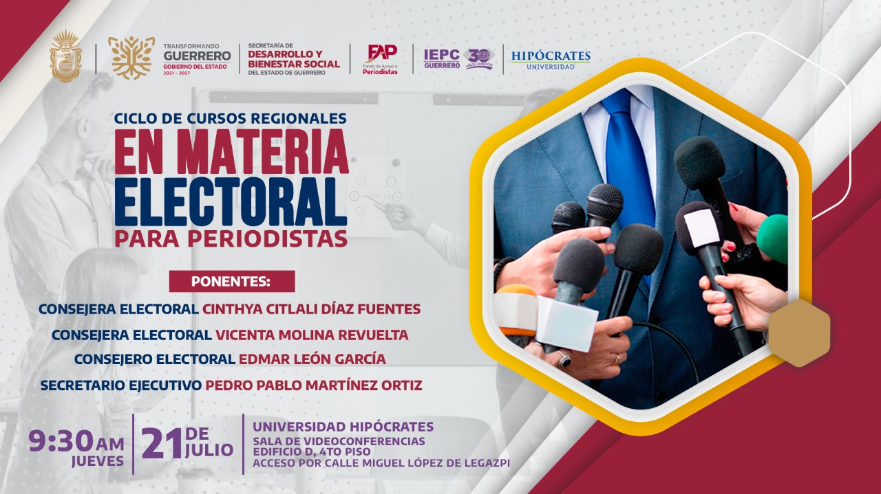 Impartirá IEPCGro cursos en materia electoral para periodistas, anuncia el FAP