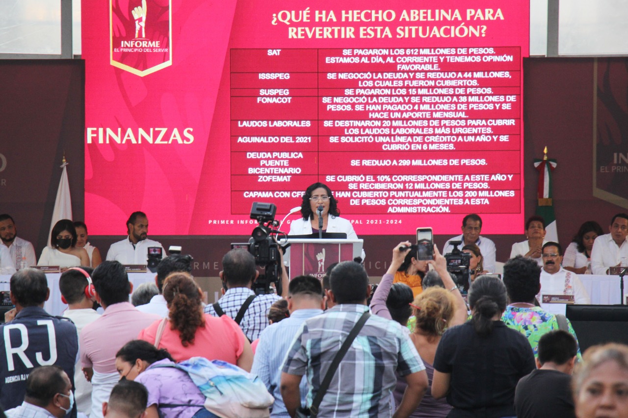 Vengo por una transformación real de Acapulco: Abelina López, al rendir su primer informe de gobierno