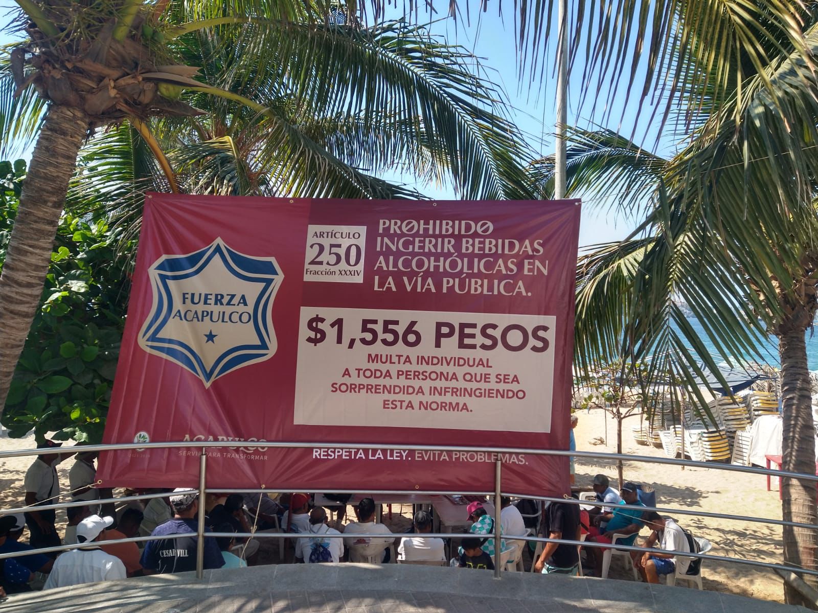 Anuncia Acapulco sanciones por consumo de alcohol en accesos de playa