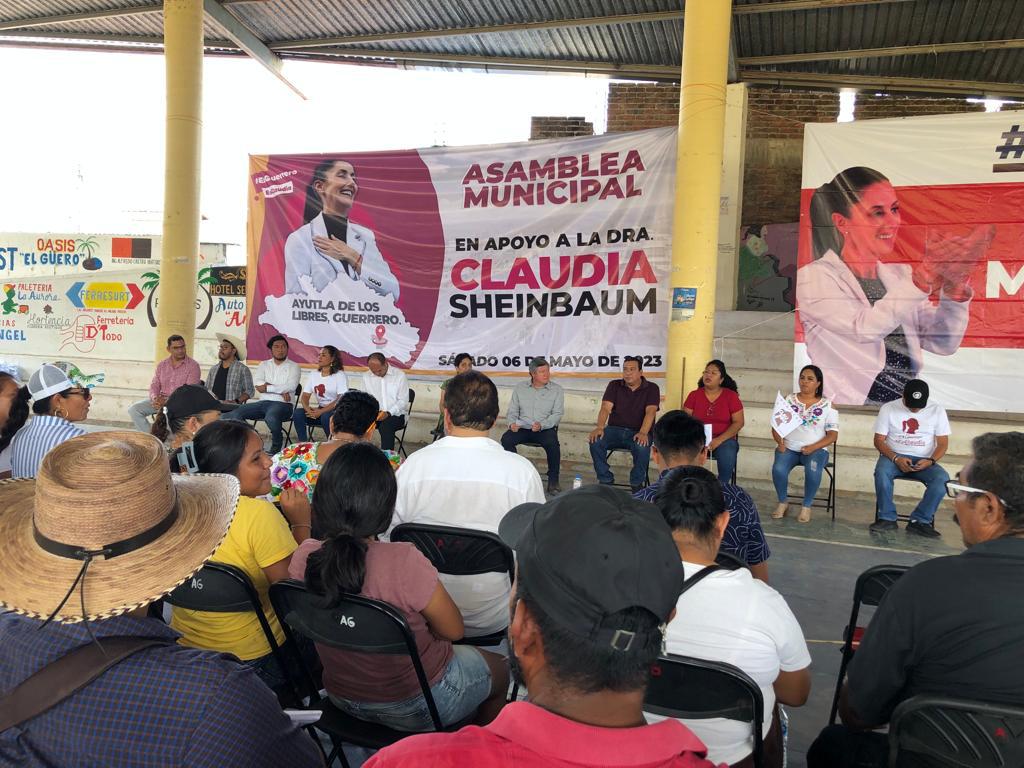 Toman protesta a los comités de la red #EsClaudia en cuatro municipios de Guerrero