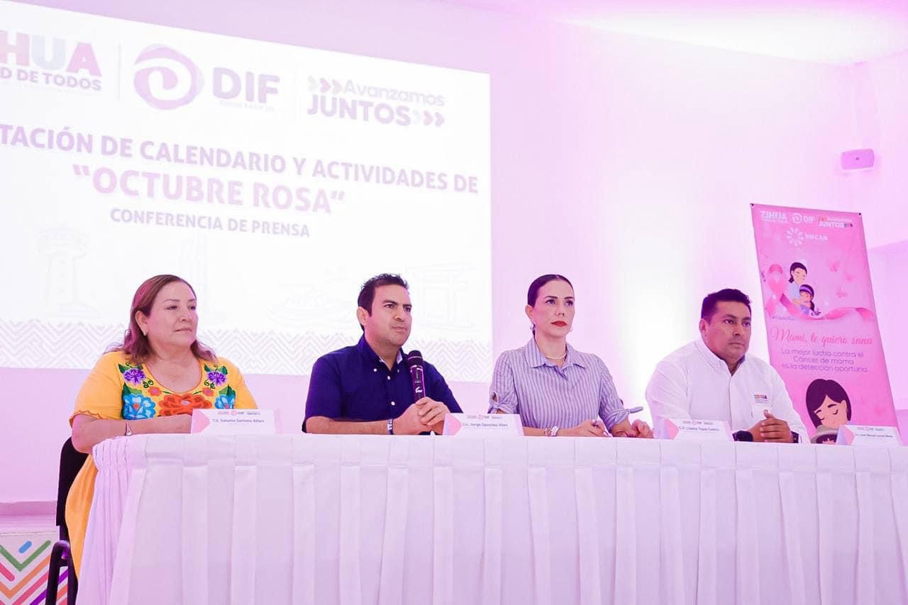 Ponen en marcha Jorge Sánchez y Liz Tapia «Octubre Rosa» en Zihuatanejo