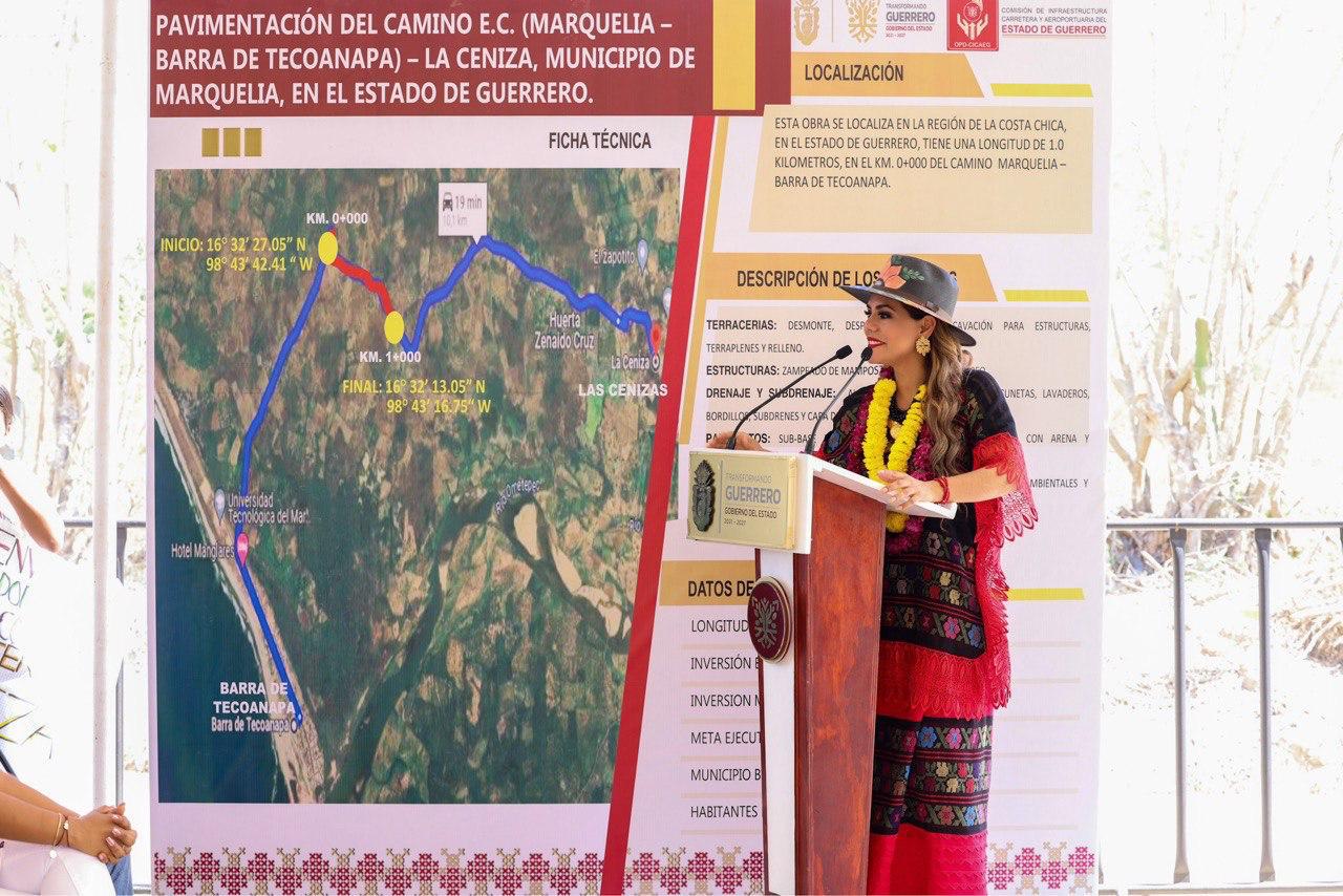 Inaugura Evelyn Salgado en Marquelia red eléctrica, sistema de agua, pavimentaciones…