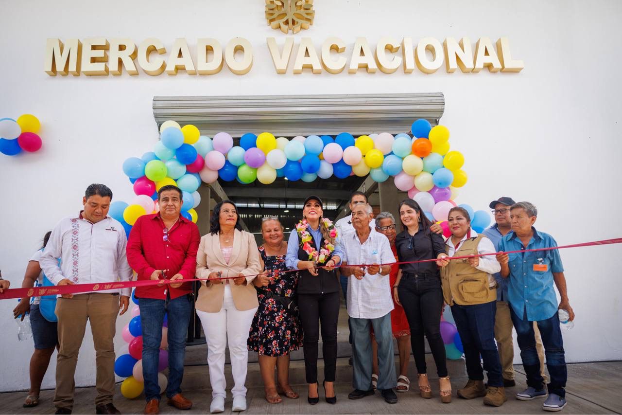 Inaugura la gobernadora Evelyn Salgado el Mercado de la Vacacional en Acapulco