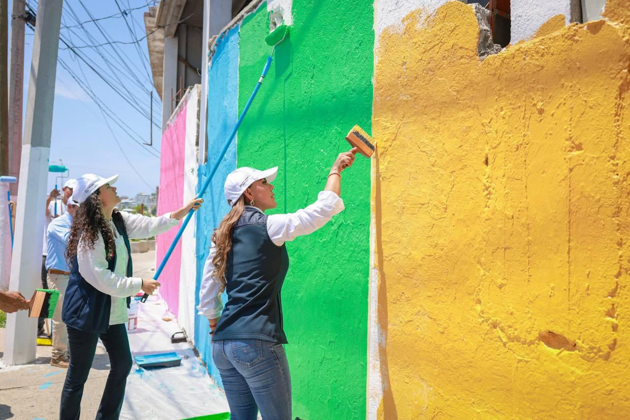 Inician Evelyn Salgado, Luisa Alcalde y Ariadna Montiel programa «Juntos Pintemos Acapulco»