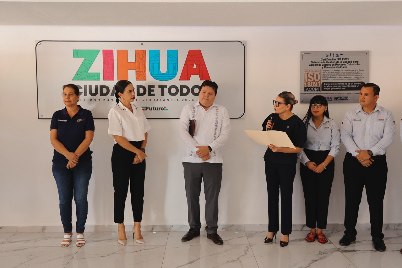 Recibe Liz Tapia certificaciones ISO 9001:2015 e ISO 18091 del Gobierno de Zihuatanejo