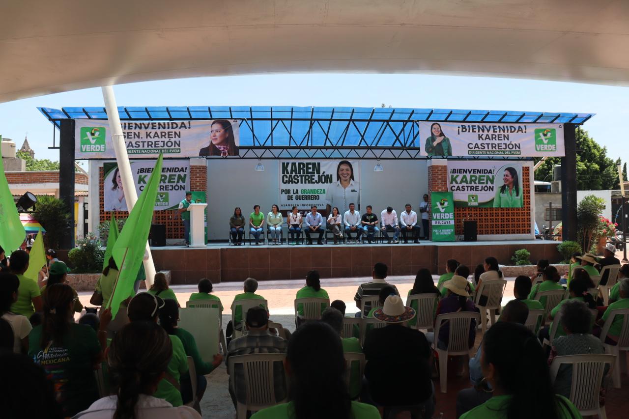 Destaca Karen Castrejón en Pilcaya éxito de gobiernos del PVEM