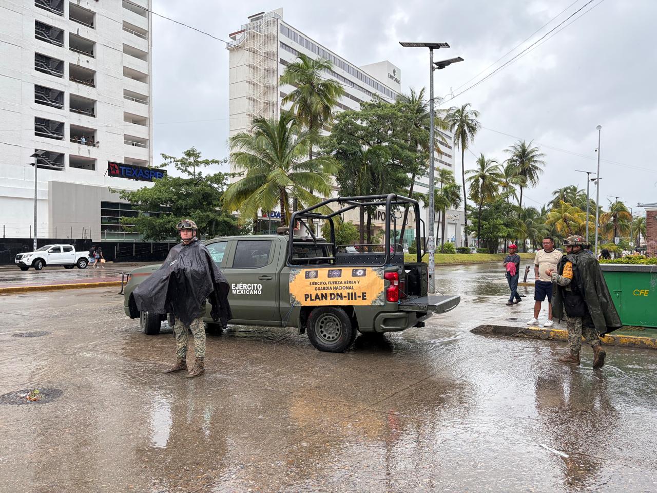 Activa Ejército el Plan DN-III-E en fase preventiva ante intensas lluvias en Acapulco