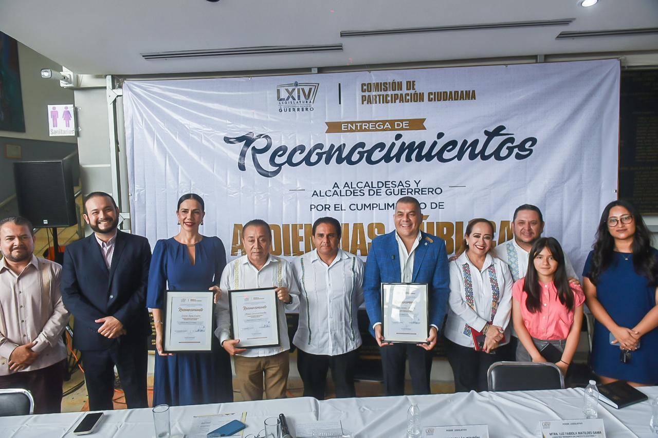 Reconoce el Congreso de Guerrero a alcaldes de Zihutanejo, Iguala y San Marcos por audiencias públicas